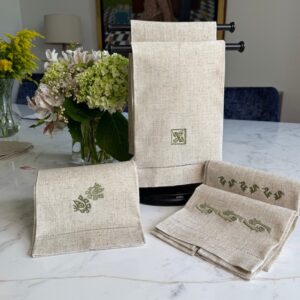 Toalla de manos avena / Dos Tucanes verde