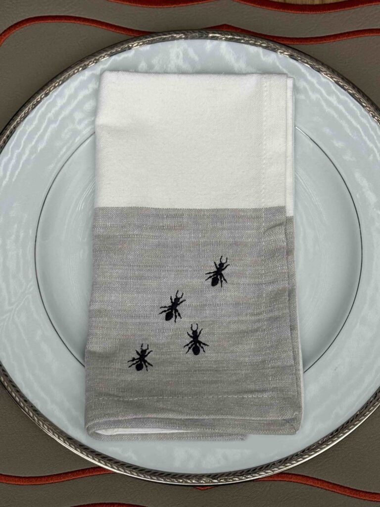 Servilletas Le Formichine Gris & Blanco