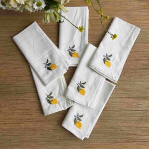 Pack de 6 servilletas algodón “Limoncello”