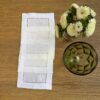 Posavasos blancos calados con bordado blanco