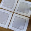 Posavasos blancos calados con bordado blanco