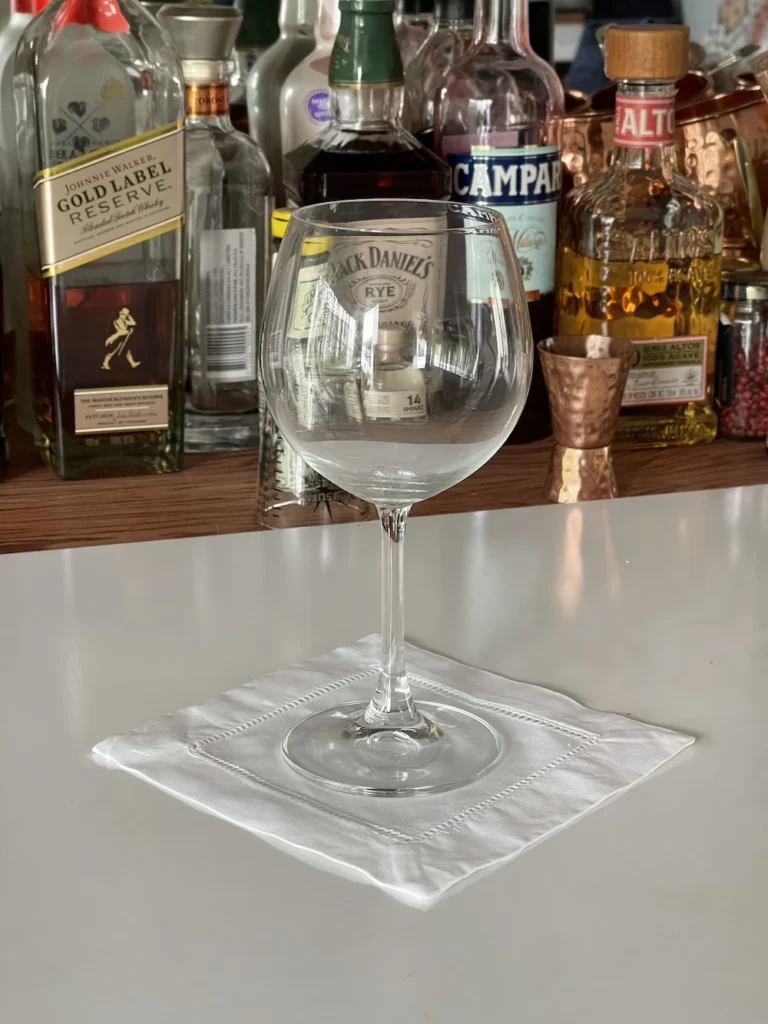 Posavaso de lino y algodón blanco