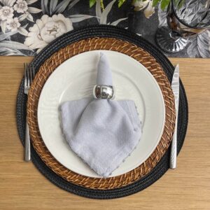 Servilleta gris jaspeada
