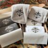 Toalla Firenze Blanco / Verde oliva