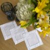 Set de 6 posavasos de lino blanco (Gift box)