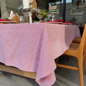 Mantel Rojo a rayas