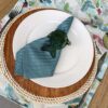 Servilleta Damask Stripes Aqua
