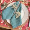 Servilleta Damask Stripes Aqua