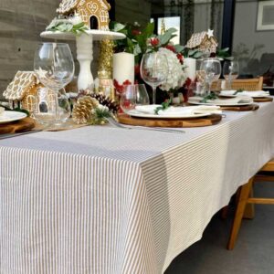 Mantel a Rayas Tostadas