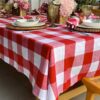 Mantel Picnic Cuadros Rojos Grandes - 100% Cotton