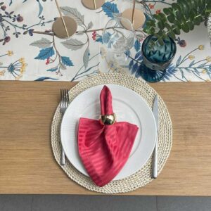 Servilleta Damask stripes salmón