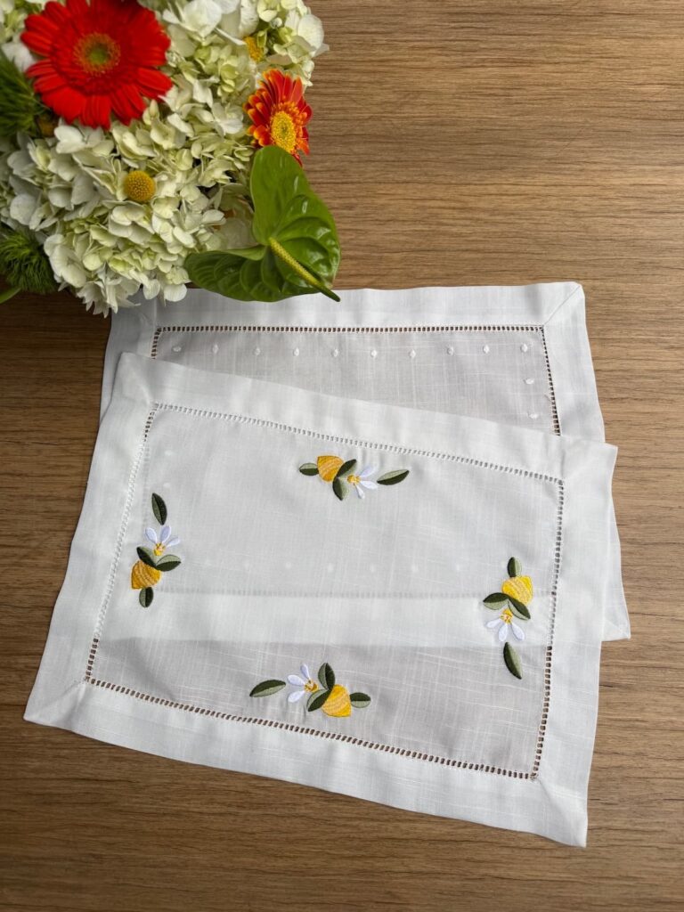 Individual Polka Blanco sobre blanco
